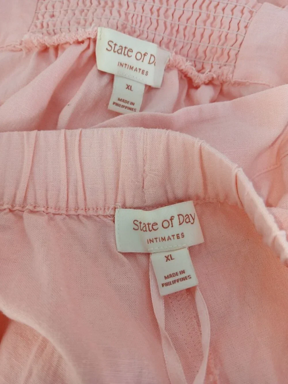 State Of Day Womens Two-Piece Pink Sleepwear Set XL - Picture 6 of 10